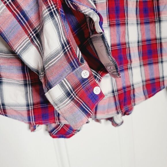 Sam Edelman Plaid High Low Shirt - Picture 5 of 12